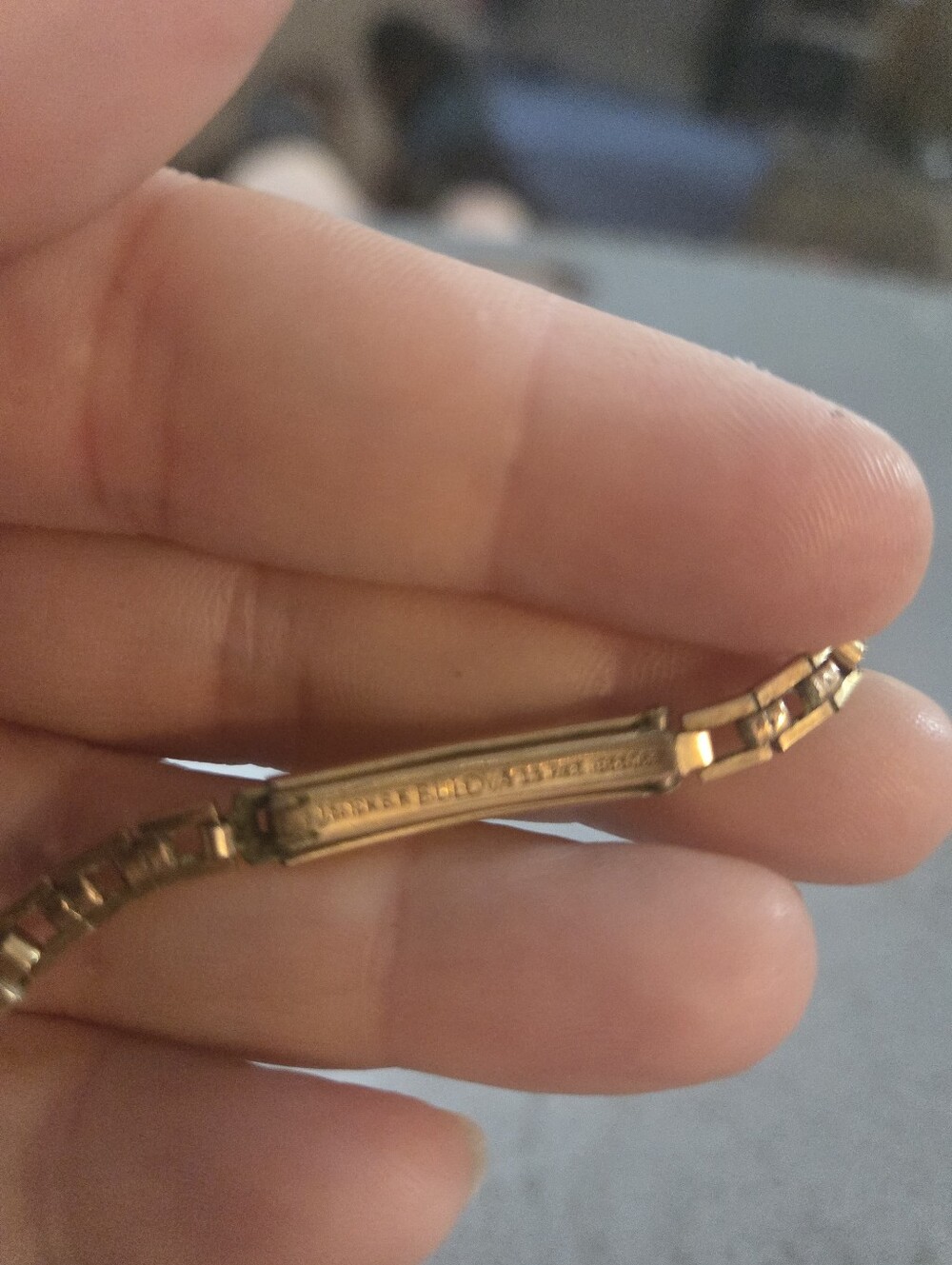 Vintage Watch Band Bulova Gold Filled Ring End Deployment Clasp